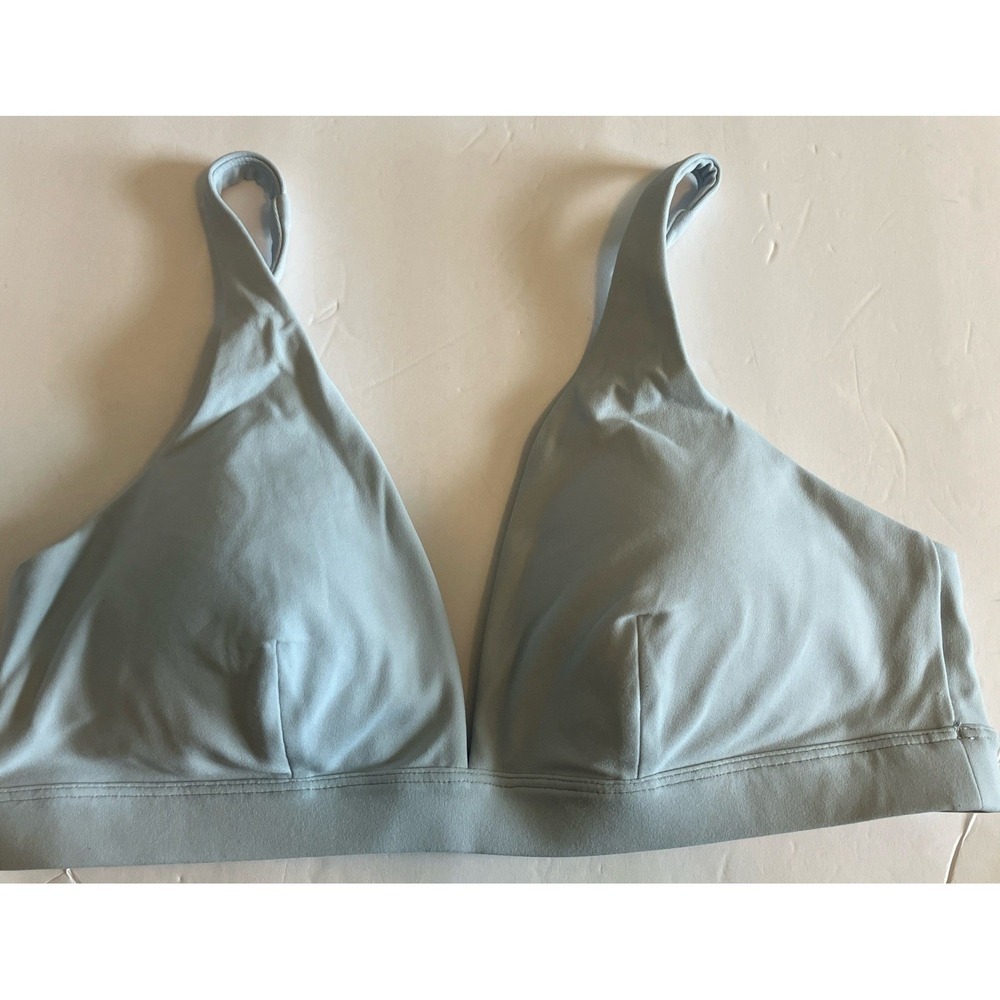 Ingia Sports Bra Women Large Light Blue New Activewear V-Neck C243